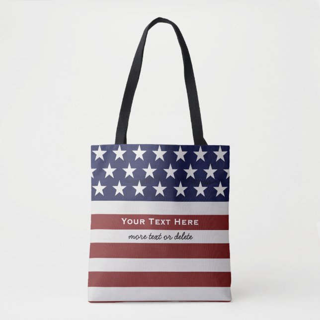 Tote Bag Les Etats-Unis drapeau américain coutume (Devant)