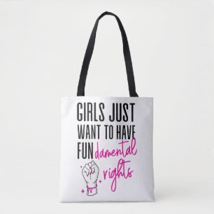 Tote Bag Les Filles Féministes Veulent Juste Avoir Des Fond
