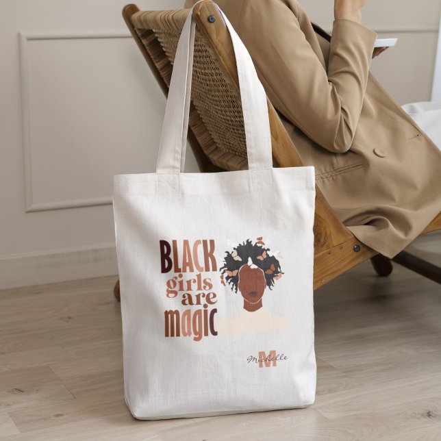 Tote Bag Les Filles Noires Sont Un Monogramme Magique (Créateur téléchargé)