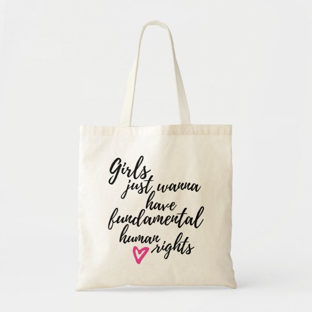 Tote Bag Les filles veulent juste avoir des droits humains  (Devant)