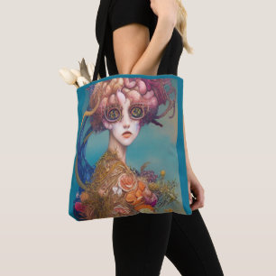 Tote Bag Les Filles Whimsical Face Nymph Fairy Sorcière Mag