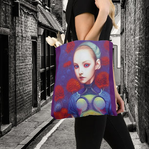 Tote Bag Les Filles Whimsical Face Nymph Fairy Sorcière Mag