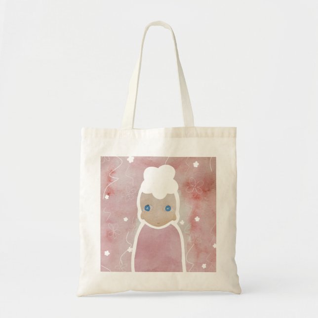 Tote Bag Les fleurs doivent être blanches (Devant)