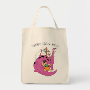 Tote Bag Les Flintstones   Fred glissant en bas de la queue