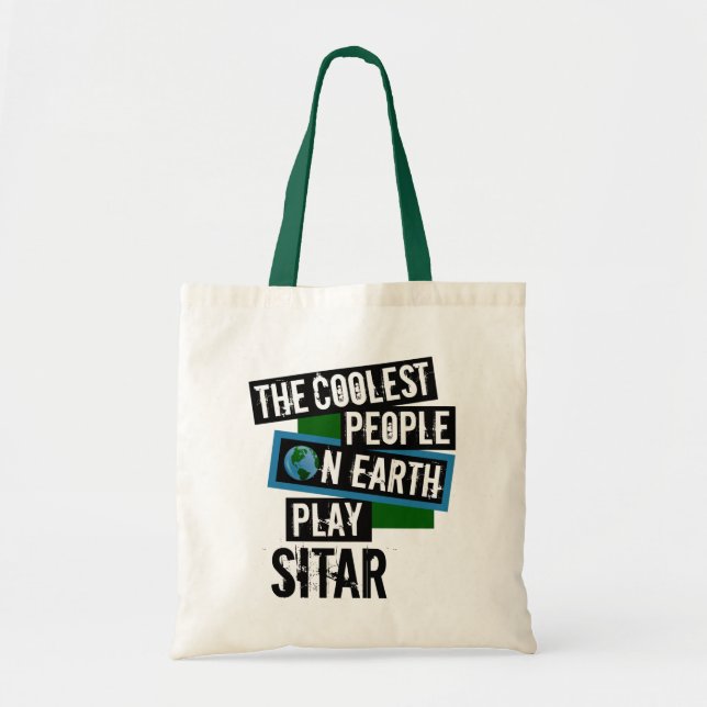 Tote Bag Les gens les plus froids sur Terre Jouer Sitar (Devant)