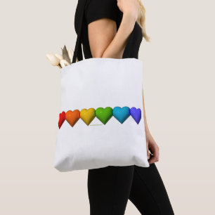 Tote Bag Les glyphes en forme de cœur 3D brillants de Slipp