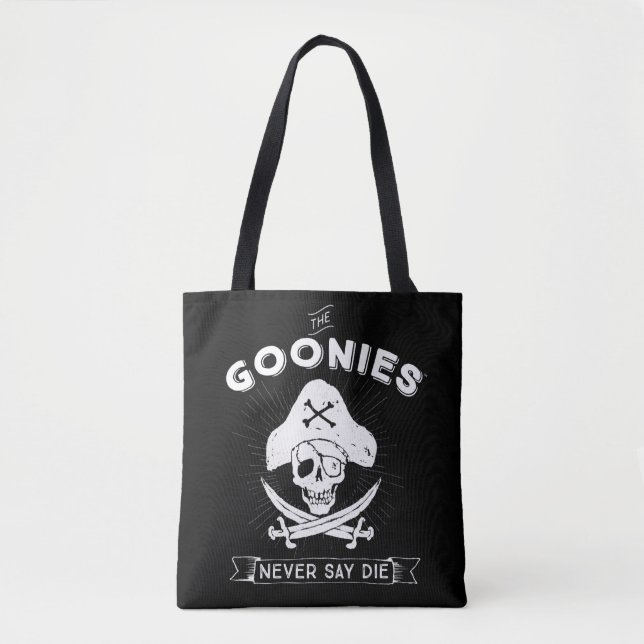 Tote Bag Les Goonies "Ne jamais dire mourir" Pirate Badge (Devant)