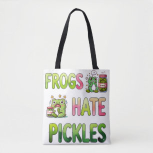 Tote Bag Les grenouilles détestent les pickles
