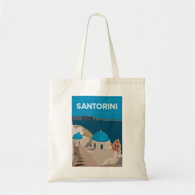 Tote Bag Les îles grecques de Santorin (Devant)