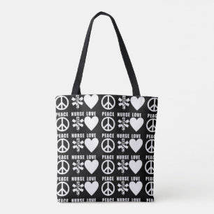 Tote Bag Les infirmières adorent la paix     