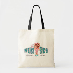 Tote Bag Les infirmières le font avec amour. Cadeau