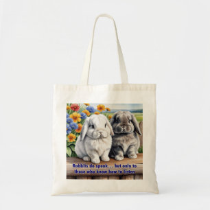 Tote Bag Les Lapins Parlent Le Lapin Accumulé Lop
