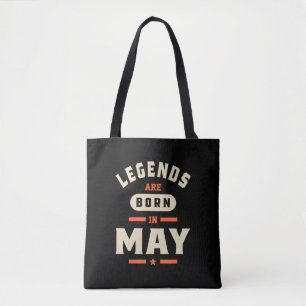 Tote Bag Les légendes sont nées en mai - mai Anniversaire