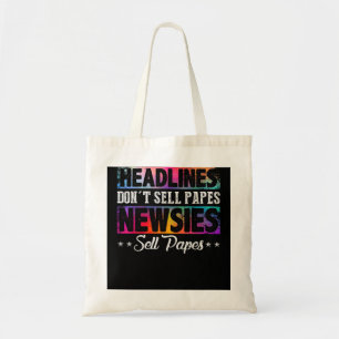 TOTE BAG LES LIGNES D'EN-TÊTE NE VENDENT PAS DE PAPES LES N