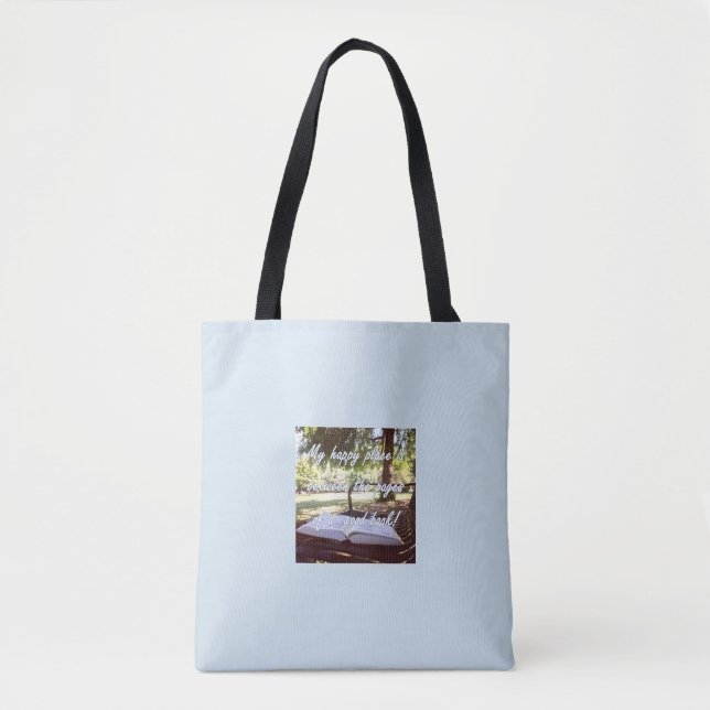 Tote Bag Les livres apportent le bonheur (Devant)