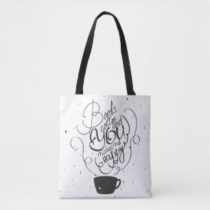Tote Bag Les livres café et vous me rend heureux