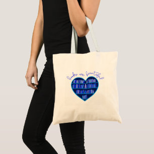 Tote Bag "Les livres sont beaux" bibliothèque en forme de 