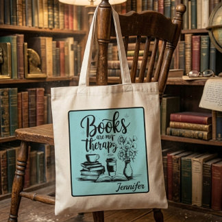 Tote Bag Les livres sont ma thérapie | Amateur de livres pe