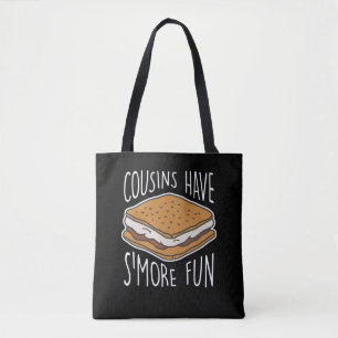 Tote Bag Les Marshmallows rôtis Camping Cousins's Plus amus