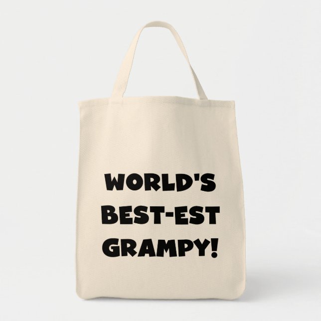 Tote Bag Les meilleurs cadeaux Grampy du monde de Black Tex (Devant)