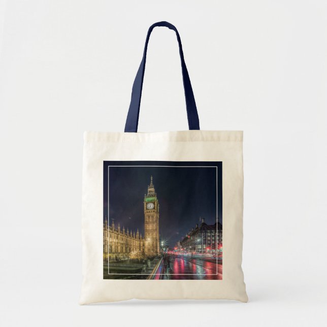 Tote Bag Les monuments | Big Ben la nuit (Devant)