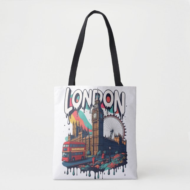 Tote Bag Les monuments de Londres (Devant)