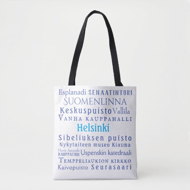 Tote Bag Les monuments d'Helsinki (Devant)