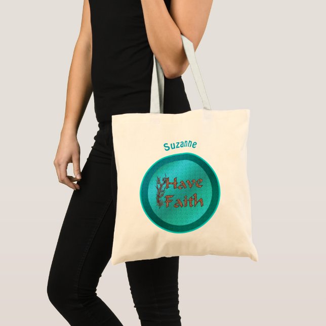 Tote Bag Les Mots Inspirationnels Ont Foi (Devant (produit))