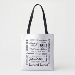 Tote Bag Les noms de Jésus Texte du script