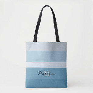 Tote Bag Les nuances modernes de la sarcelle d'hiver barre