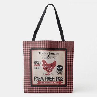 Tote Bag Les oeufs frais de ferme ont personnalisé