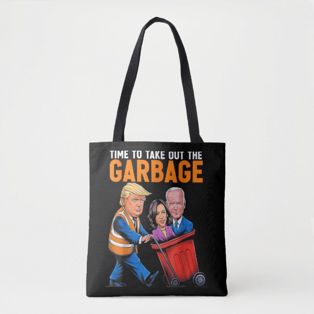 Tote Bag Les ordures pour Trump 2024 Il est temps de sortir (Devant)