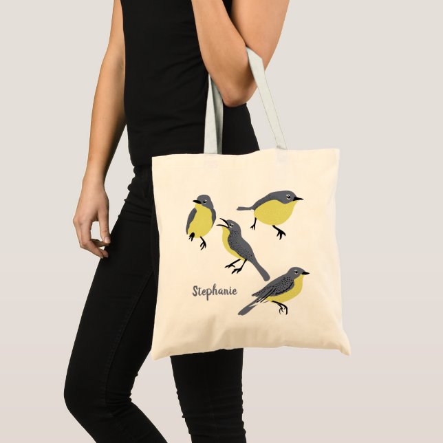 Tote Bag Les Parulines de Kirtland Amateurs d'oiseaux Perso (Devant (produit))