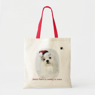 Tote Bag Les pattes de Père Noël vient à la ville