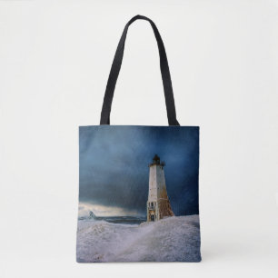 Tote Bag Les phares   Frankfort Lighthouse Lake Michigan