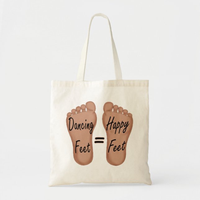 Tote Bag Les pieds de danse sont les pieds heureux (Devant)
