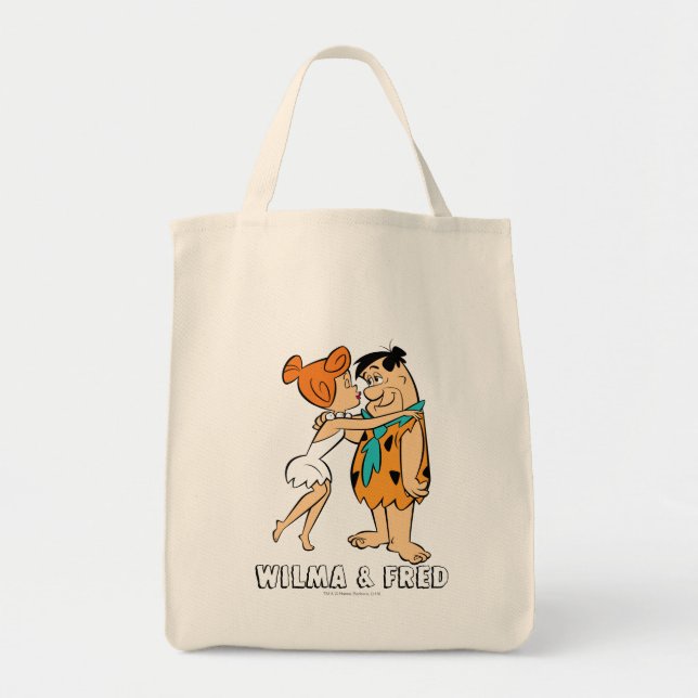Tote Bag Les Pierrafeu | Wilma Kissing Fred (Devant)