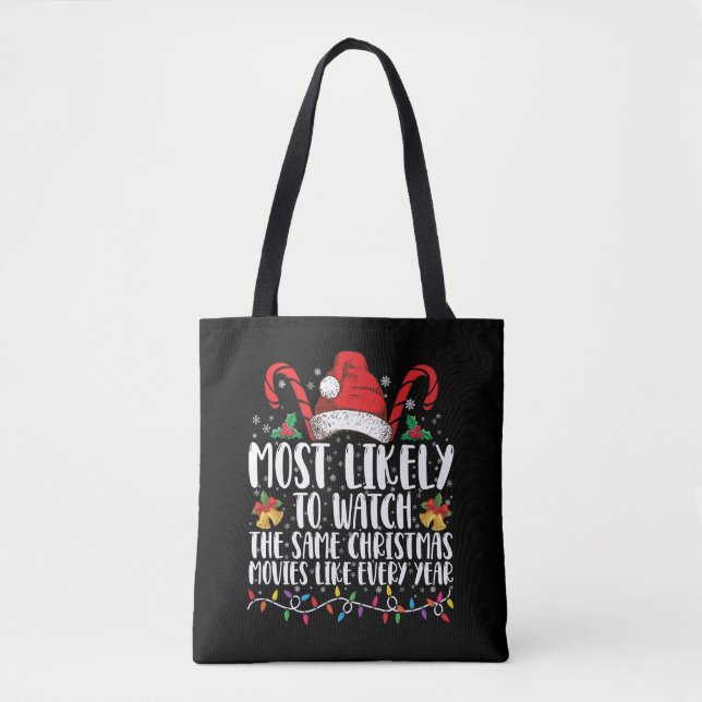 Tote Bag Les plus susceptibles de regarder les mêmes films  (Devant)