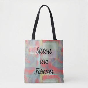 Tote Bag Les soeurs sont pour toujours Pastel Floral Patter