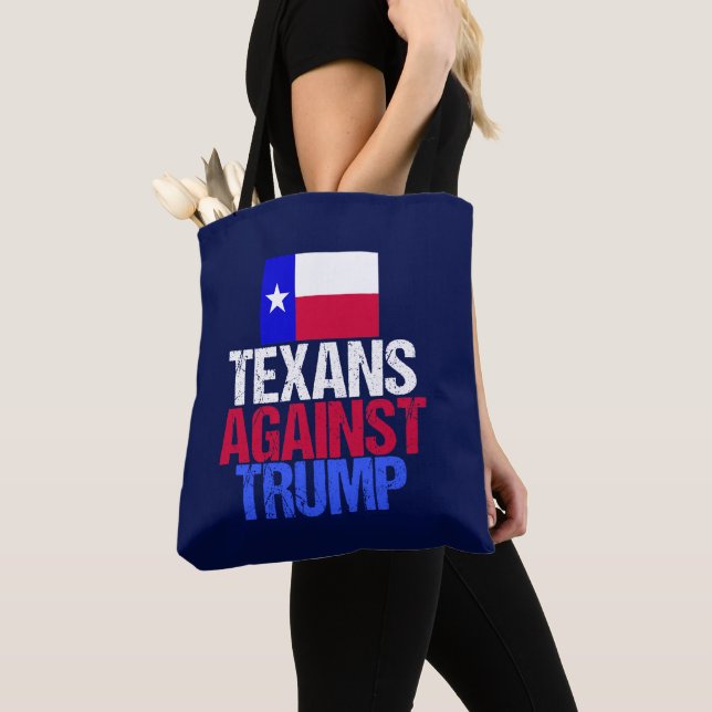 Tote Bag Les Texans contre Trump Blue (De près)
