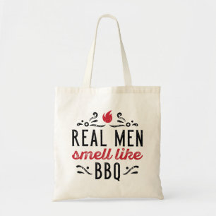 Tote Bag Les vrais hommes sentent comme le barbecue