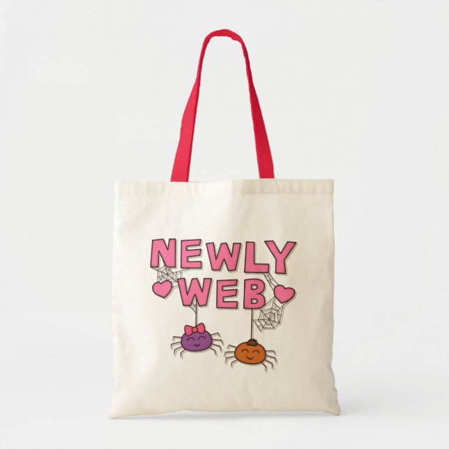 Tote Bag Les Web spider d'humour nouvellement épousent (Devant)