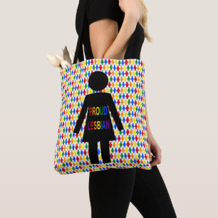 Tote Bag Lesbienne LGBTQ Silhouette et Rainbow Ladies