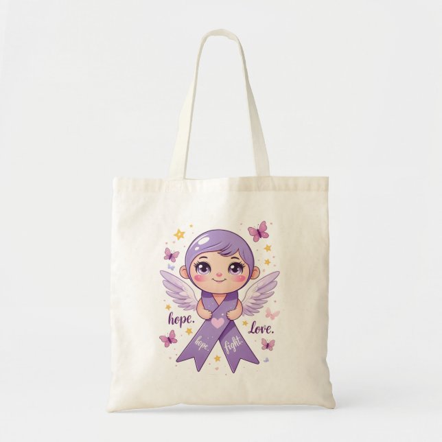 Tote Bag L'espoir pour les luttes contre le cancer du pancr (Devant)