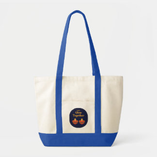 Tote Bag Let’s Glow Together | Minimal Diwali Diya Design ✨