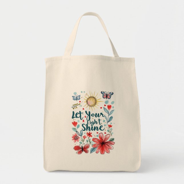 Tote Bag Let Your Light Shine (Devant)