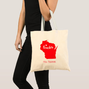 Tote Bag L'état du Wisconsin a personnalisé le professeur