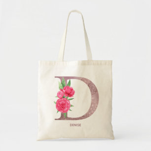 Tote Bag Lettre D Nom personnalisé monogramme femme d'affai