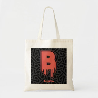 Tote Bag Lettre de fusion B - Nom personnalisé Cadeau d'ann