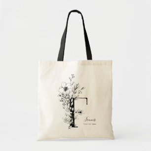 Tote Bag Lettre F Agritourisme biologique Rustique Monogram